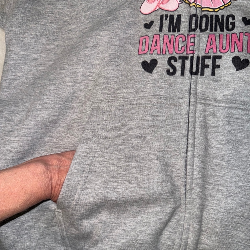 “Dance Aunt” Hoodie Zip Up front Jacket Size Large Brand New - Picture 8 of 9